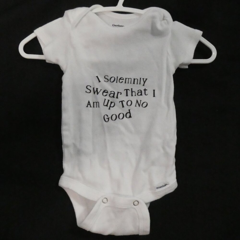 GERBER Harry Potter "I Solemnly Swear That I Am Up To No Good" Onesie - 0-3 M